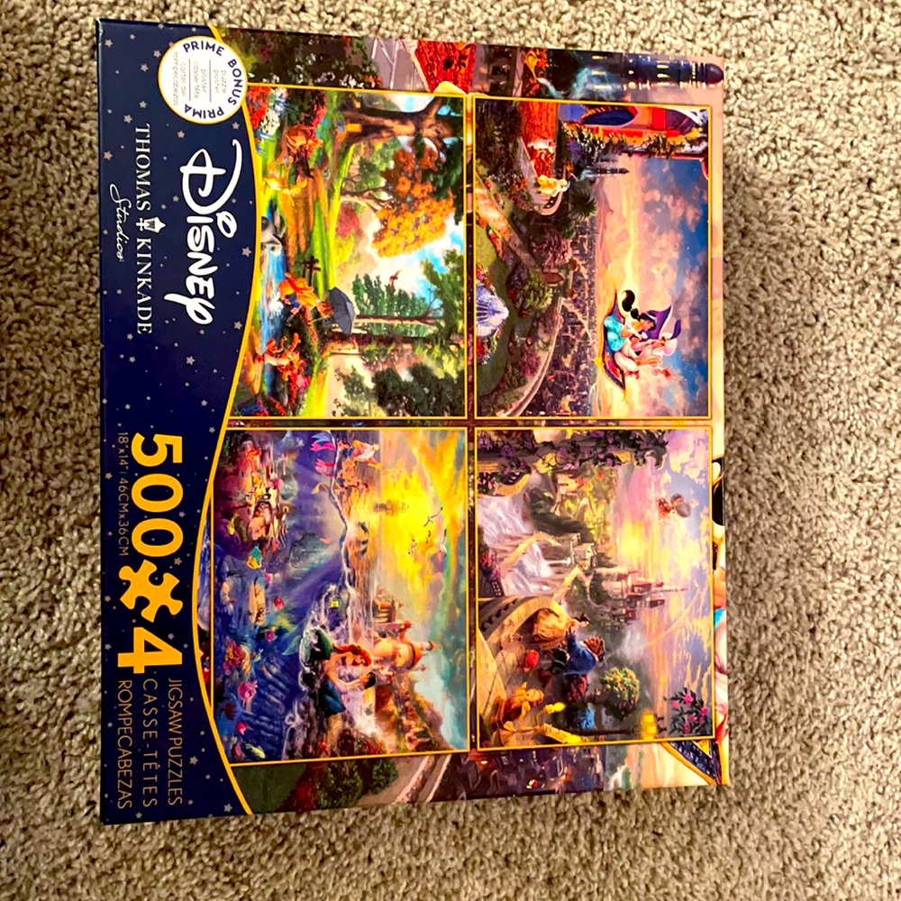 Disney Thomas Kinkade 500 piece 4 pack puzzle
